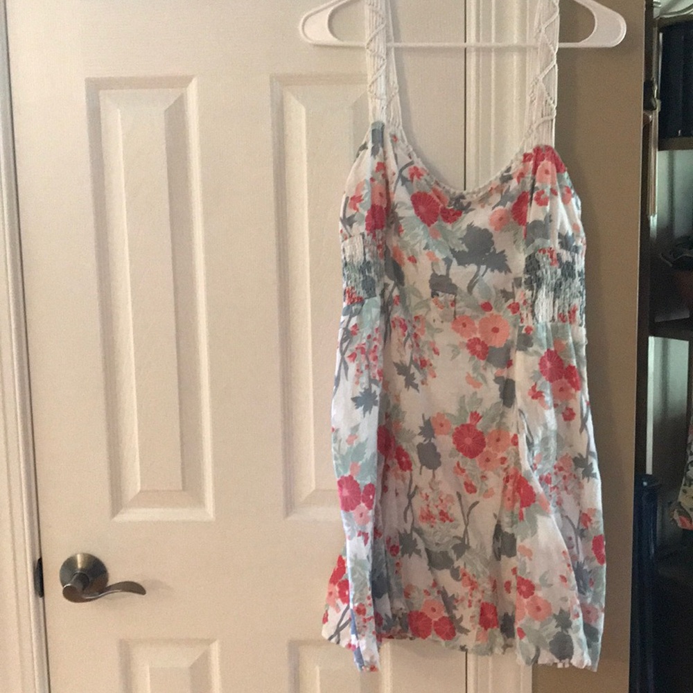 Sz 12 linen floral Free People sundress